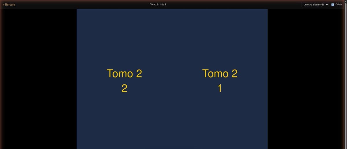 The reader showing two manga pages, right to left